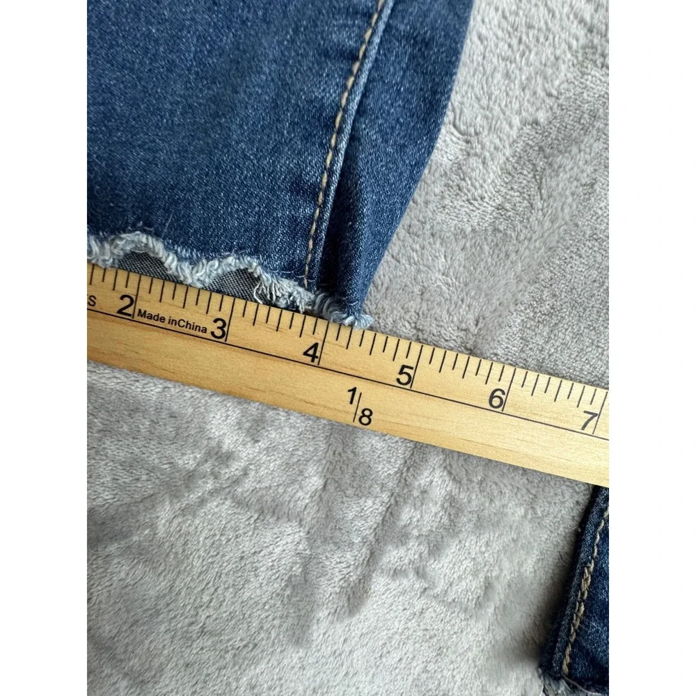 Levis‎ 720 High Rise Super Skinny Jeans Girls 14 Reg Blue Distressed Raw Hem NEW